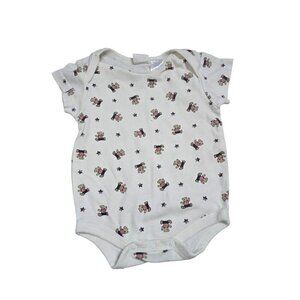 Vintage Cherokee Teddy Bear Print One Piece Bodysuit size 0-3 Months Cotton